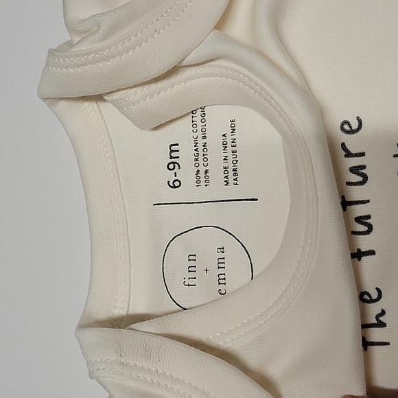 finn and emma 100% organic cotton "the future is green" bodysuit - Picture 4 of 7